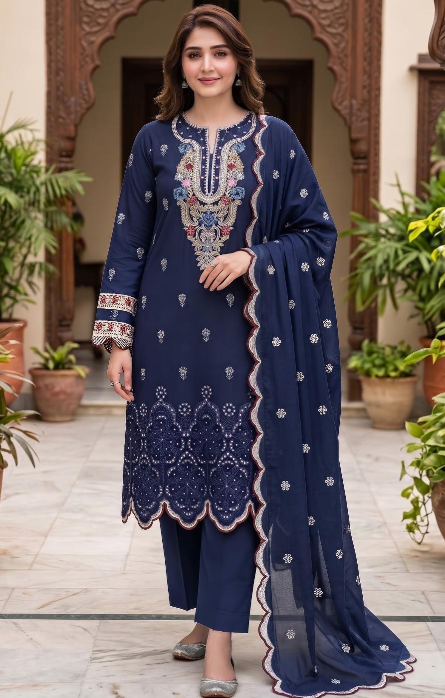 Ramsha 2303 Dhanak Unstitched 3-Piece Suit