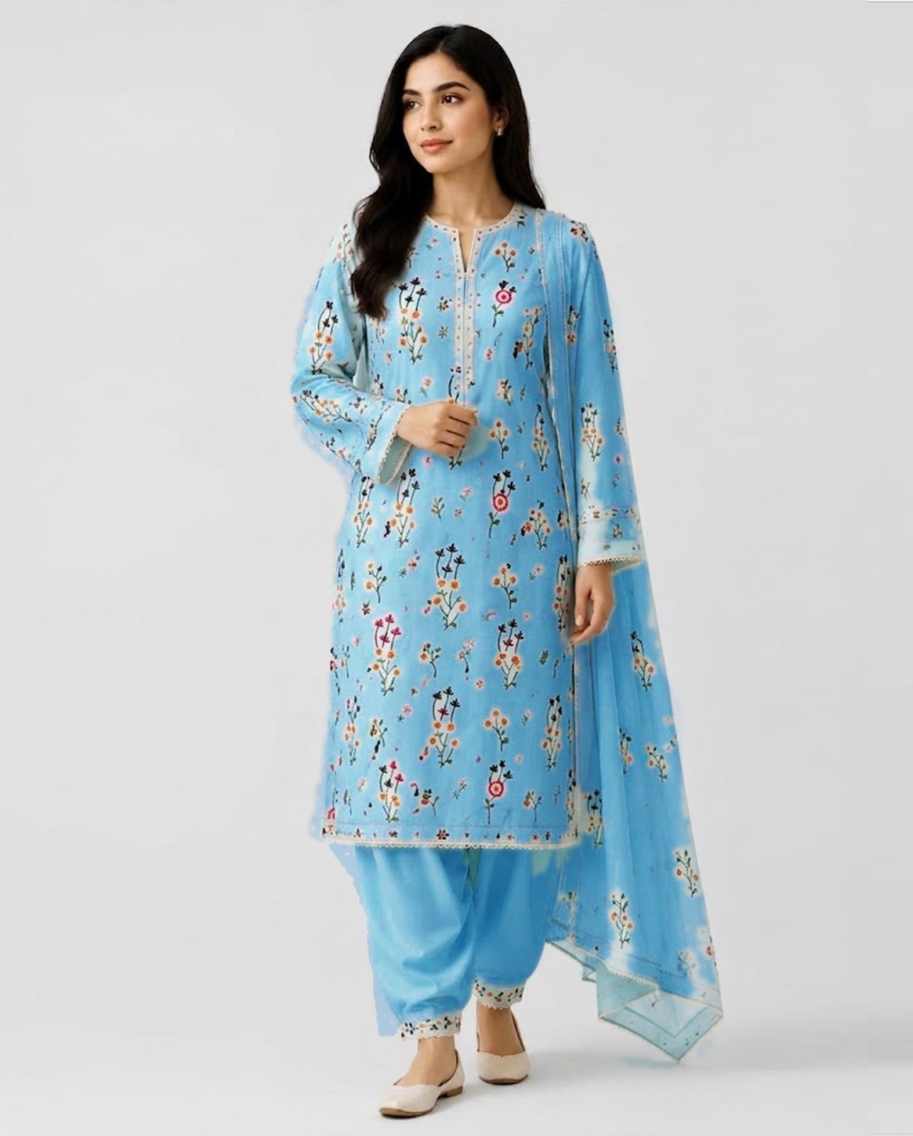 Aneelas Winter Dhanak 3-Piece — 6001 BL