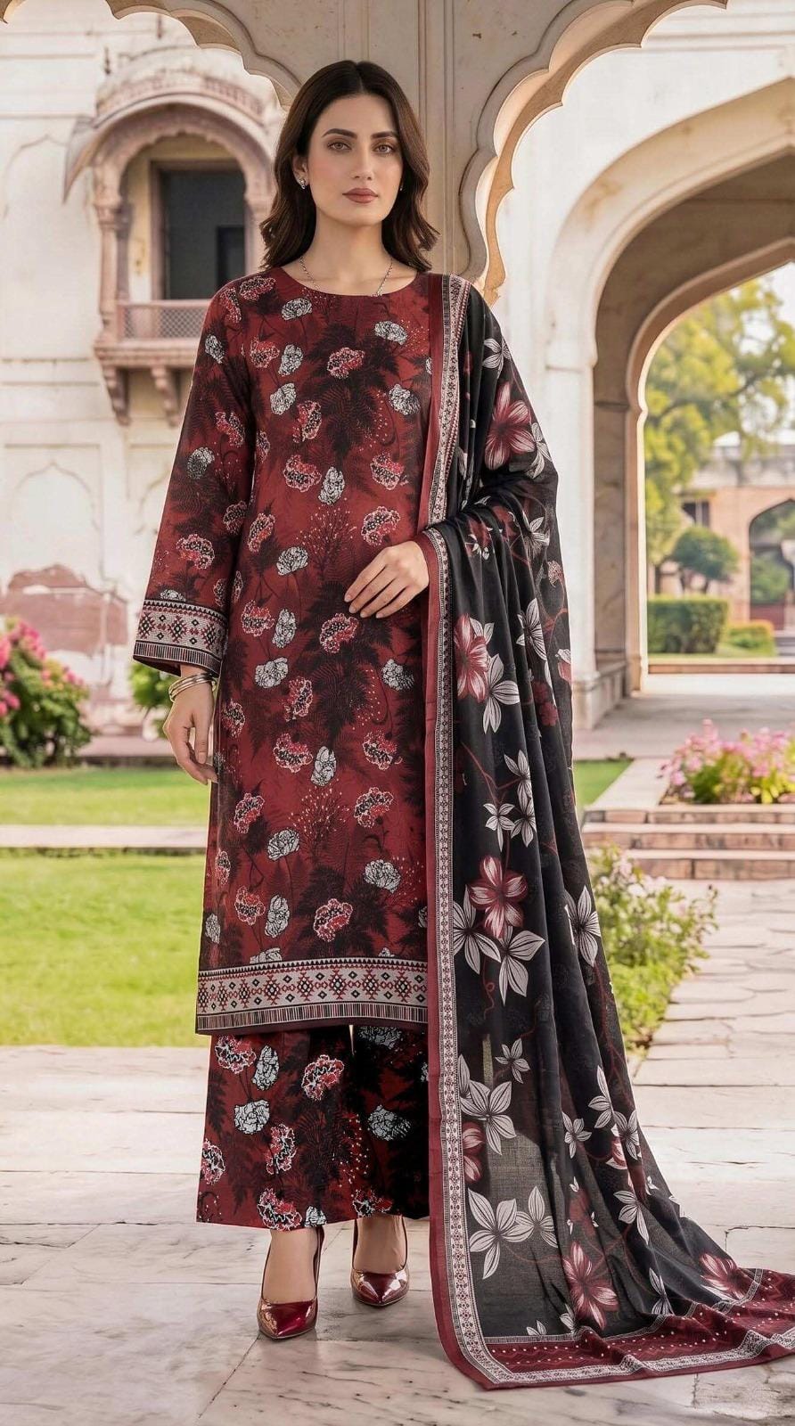 Safina Viscose 3-Piece Unstitched Suit | Digital Printed 10