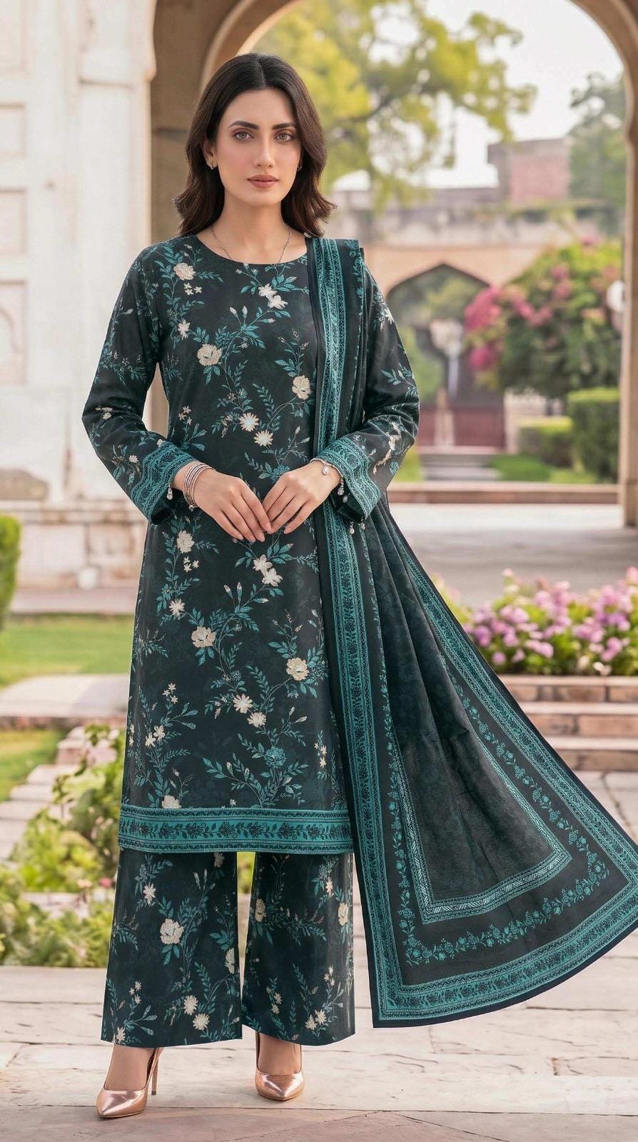 Safina Viscose 3-Piece Unstitched Suit | Digital Printed 14
