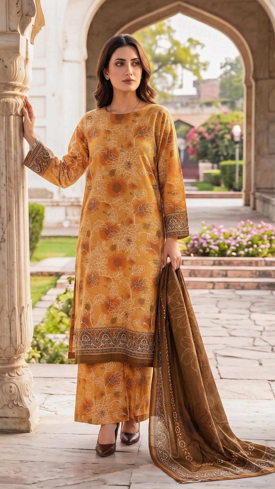 Safina Viscose 3-Piece Unstitched Suit | Digital Printed 19