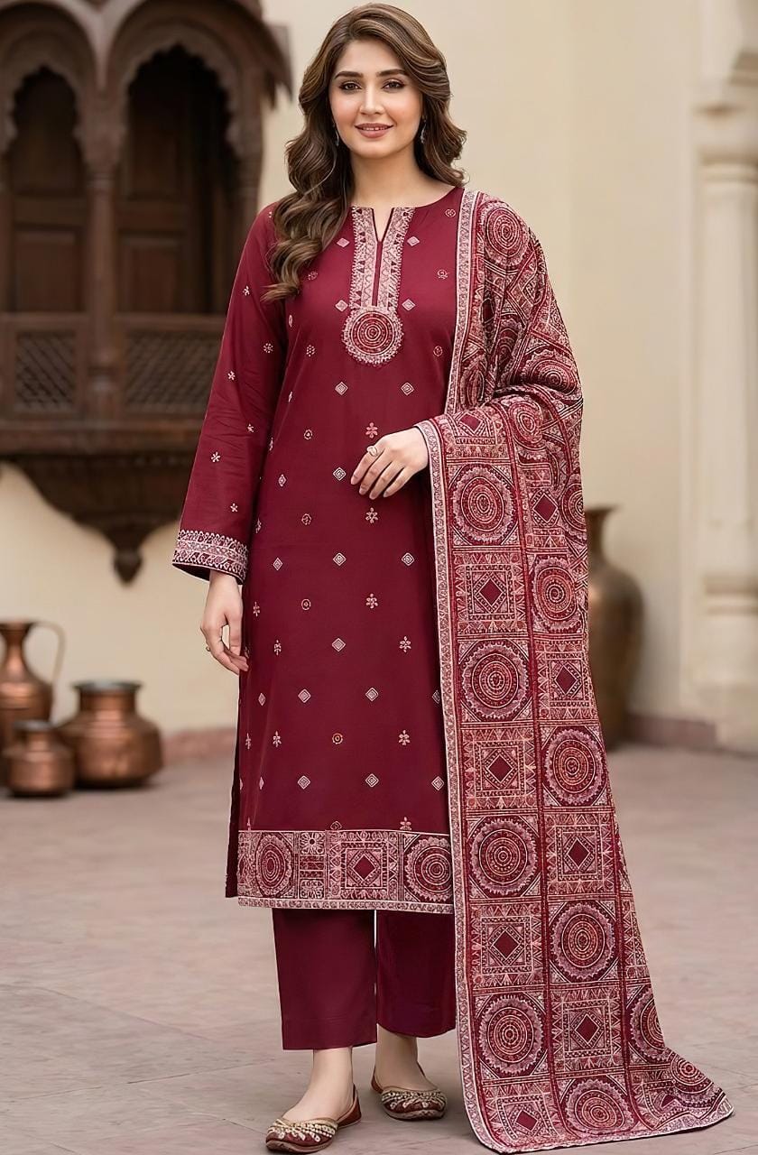 Bareeze Dhanak Unstitched 3-Piece Suit | Code 2236