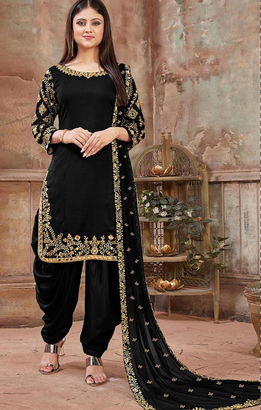 Sarias Boutique Dhanak Unstitched 3-Piece Suit | Code 2238