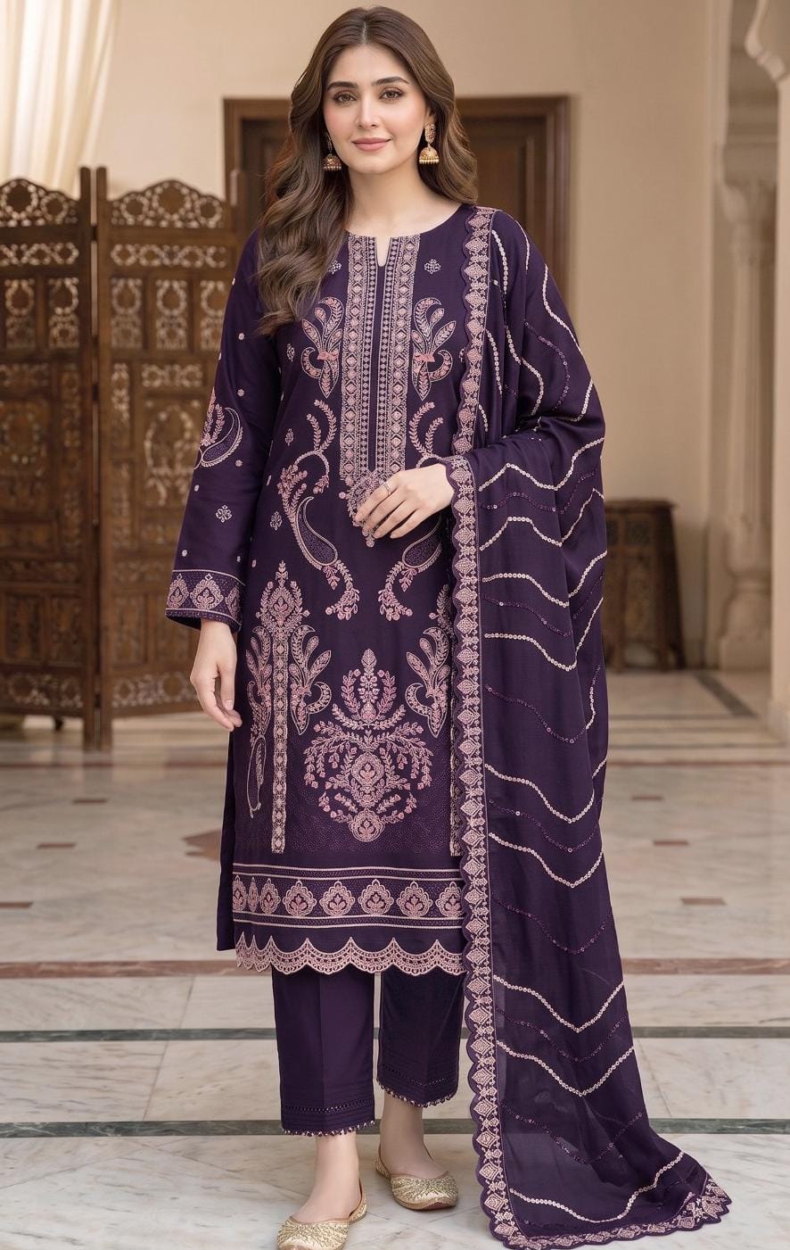 MARIAM HUSSAIN 2346 Unstitched Suit