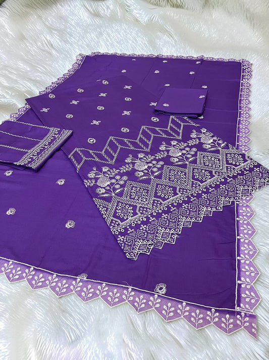 Maria B Unstitched Suit | Code 2210