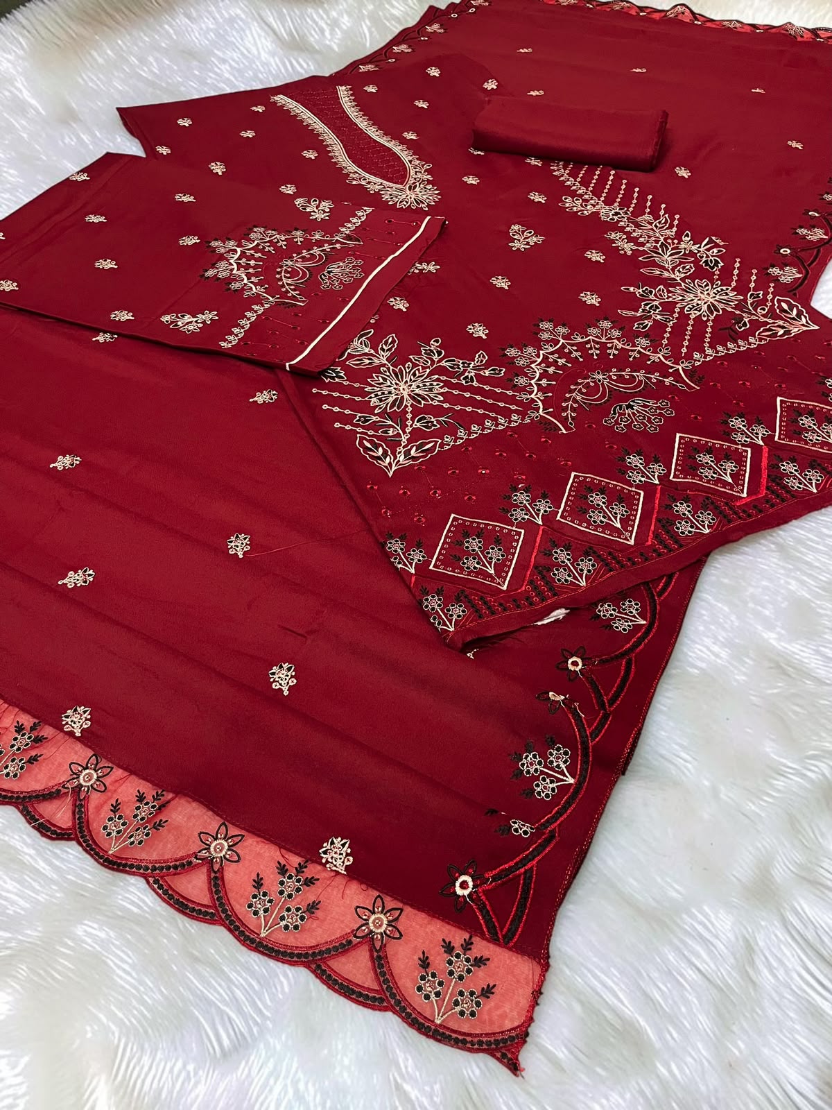 Maria B Unstitched Suit | Code 2198