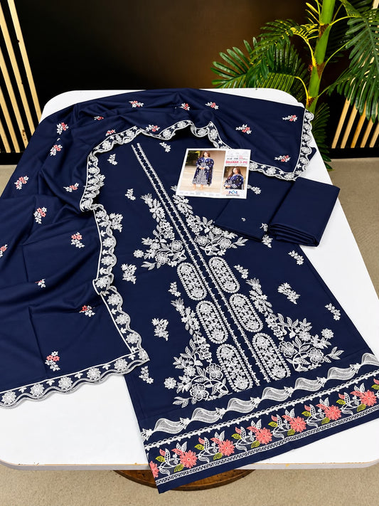 Hussain Rehar 2306 Dhanak Unstitched 3-Piece Suit