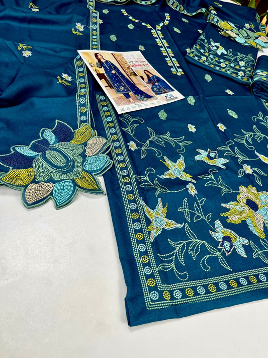 Hussain Rehar 2304 Dhanak Unstitched 3-Piece Suit