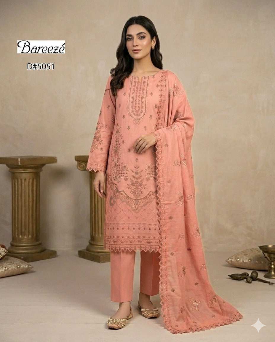 Bareeze Summer Lawn 3-Piece — 5051