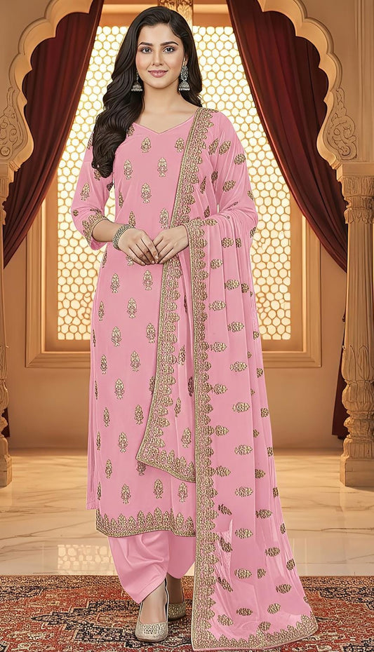 COCO by Zara Shahjahan 017 | Pink Velvet Suit