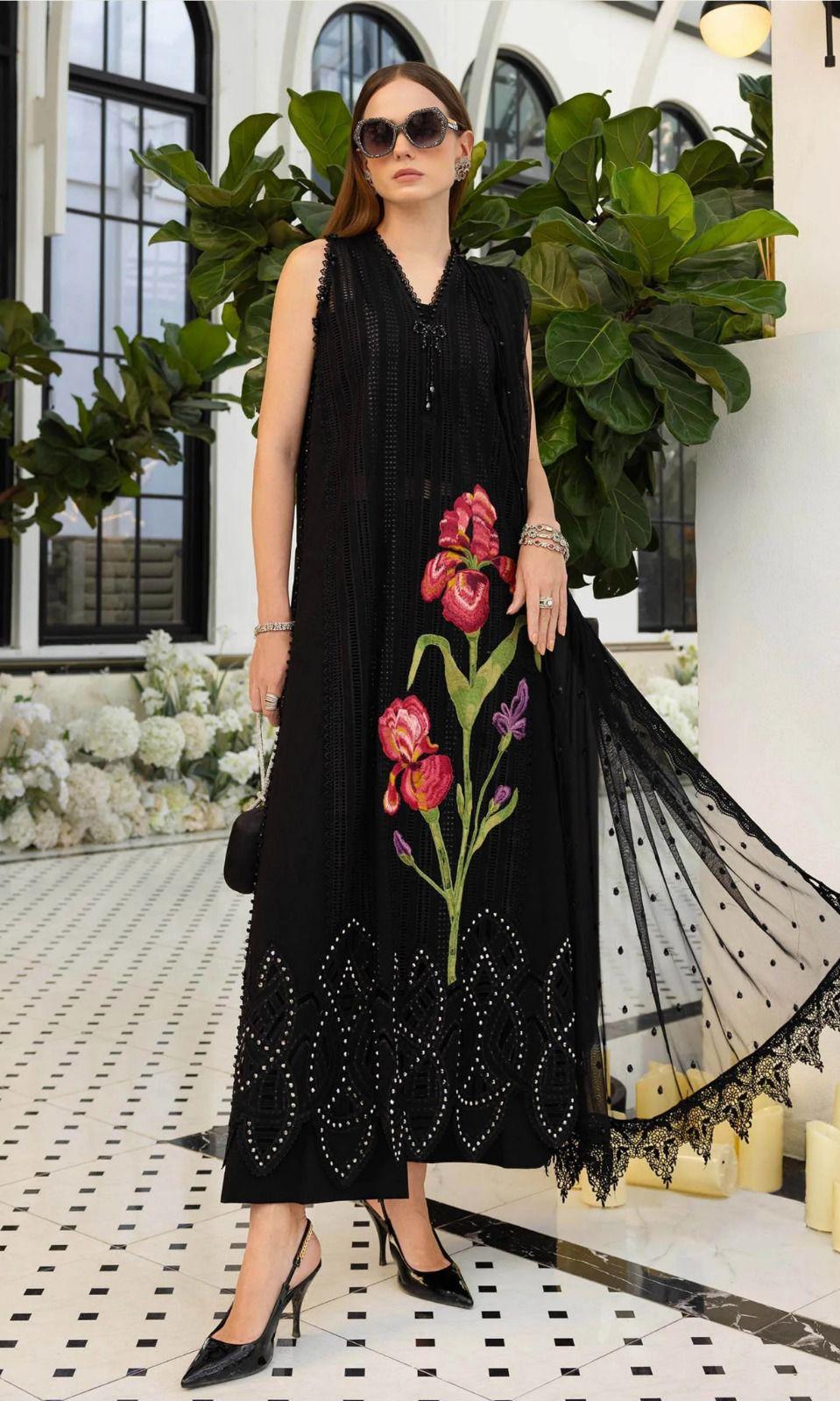 Maria B 225 Dhanak Unstitched 3-Piece Suit