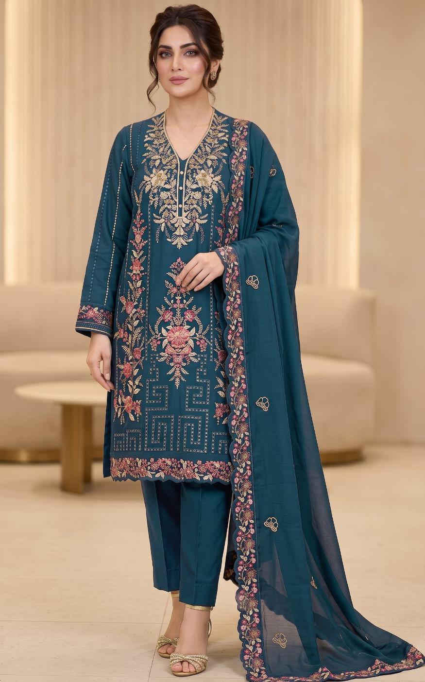 Ramsha 2275 Dhanak Unstitched 3-Piece Suit