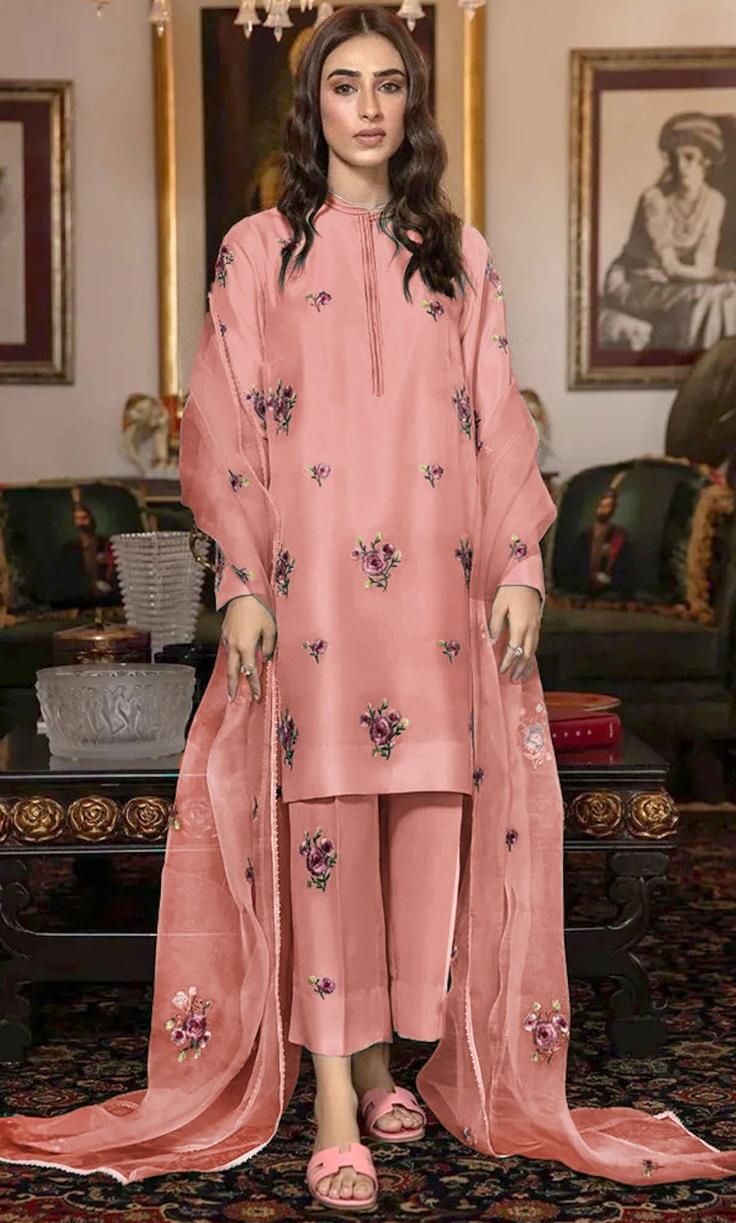 Zainab Chottani 2291 Silk Unstitched 3-Piece Suit