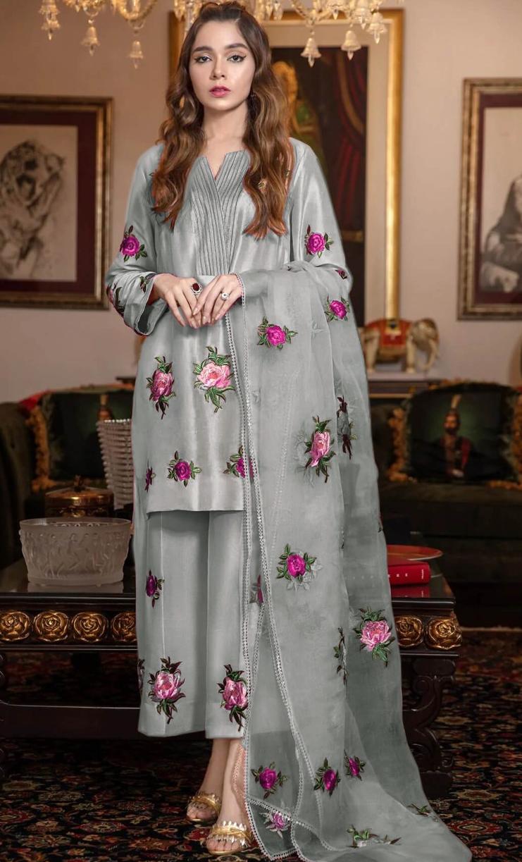 Zainab Chottani 2294 Silk Unstitched 3-Piece Suit