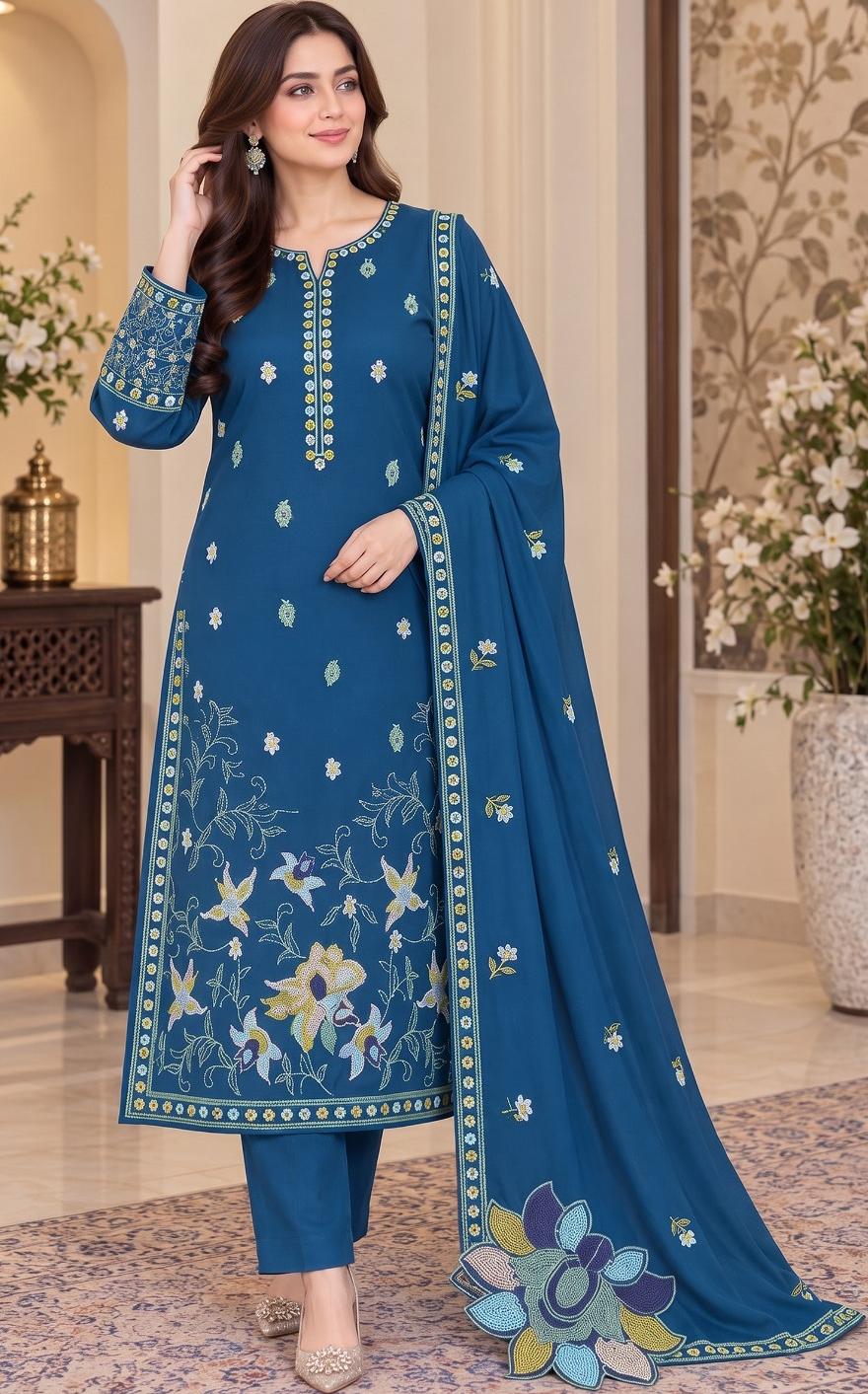 Hussain Rehar 2304 Dhanak Unstitched 3-Piece Suit