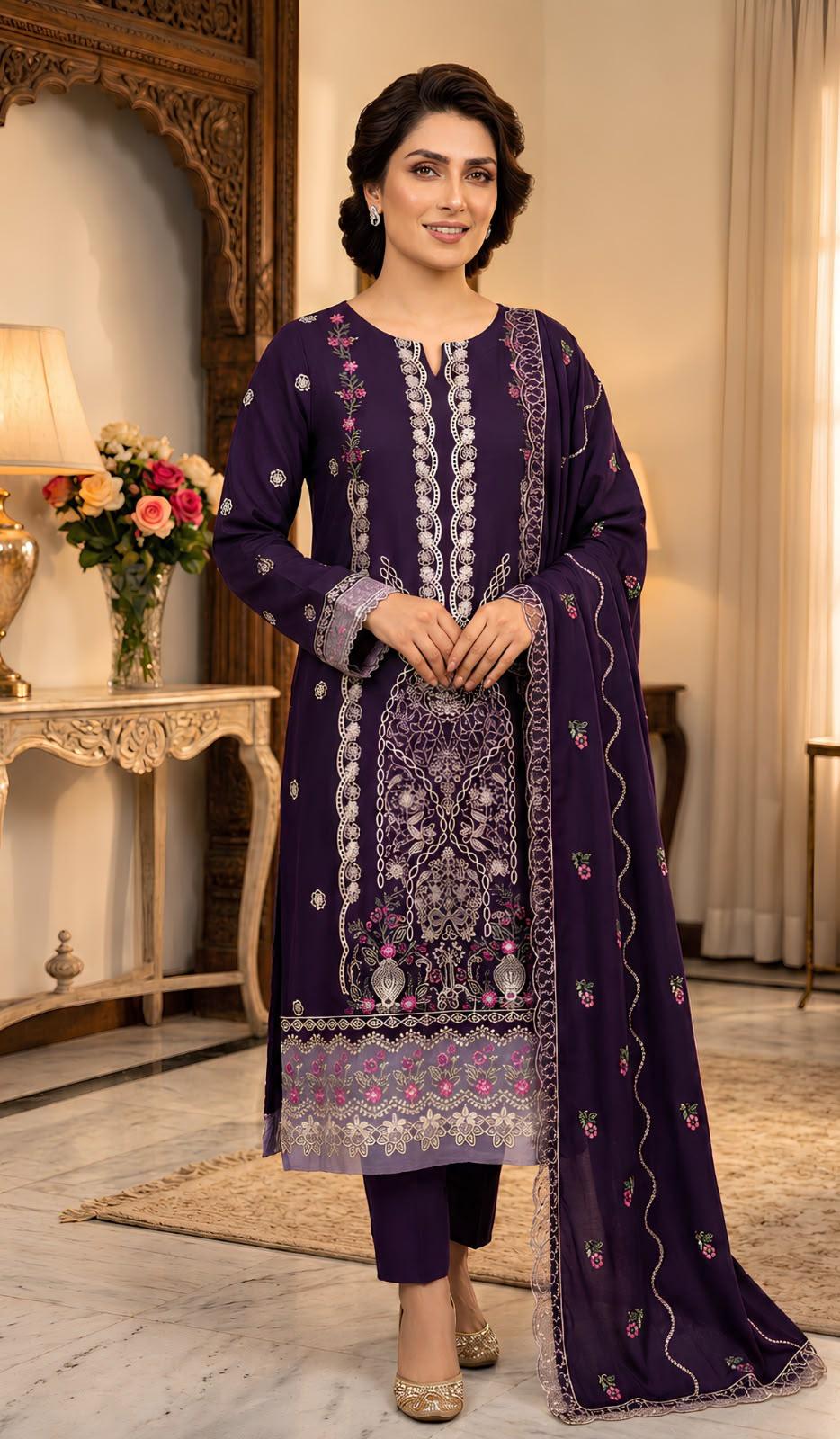 Gul Ahmed 241 Dhanak Unstitched 3-Piece Suit