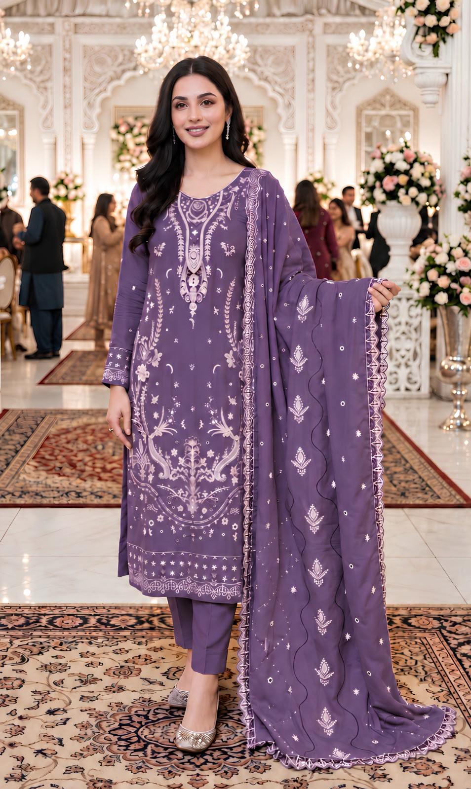 Gul Ahmed 248 Dhanak Unstitched 3-Piece Suit