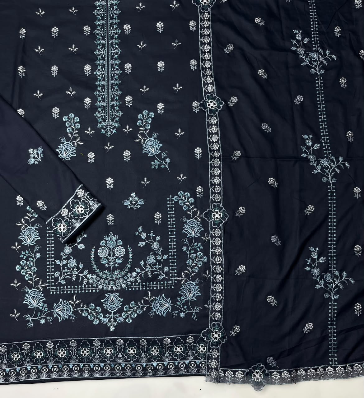 Tawakul 256 Dhanak Unstitched 3-Piece Suit