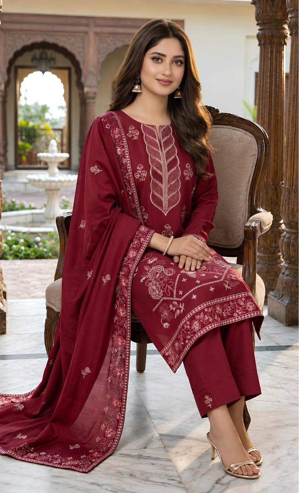 Asim Jofa 263 Dhanak Unstitched 3-Piece Suit