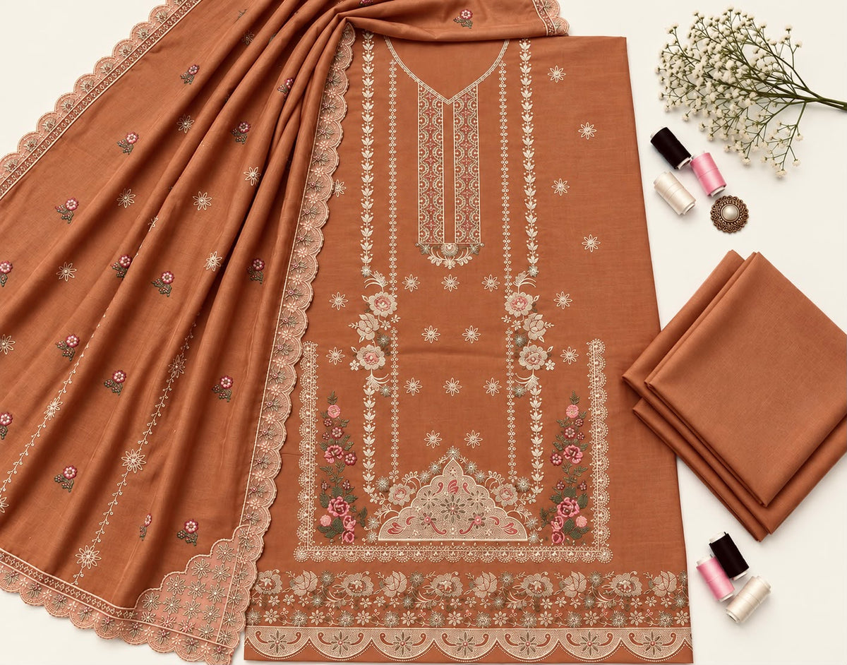 Gul Ahmed 270 Dhanak Unstitched 3-Piece Suit