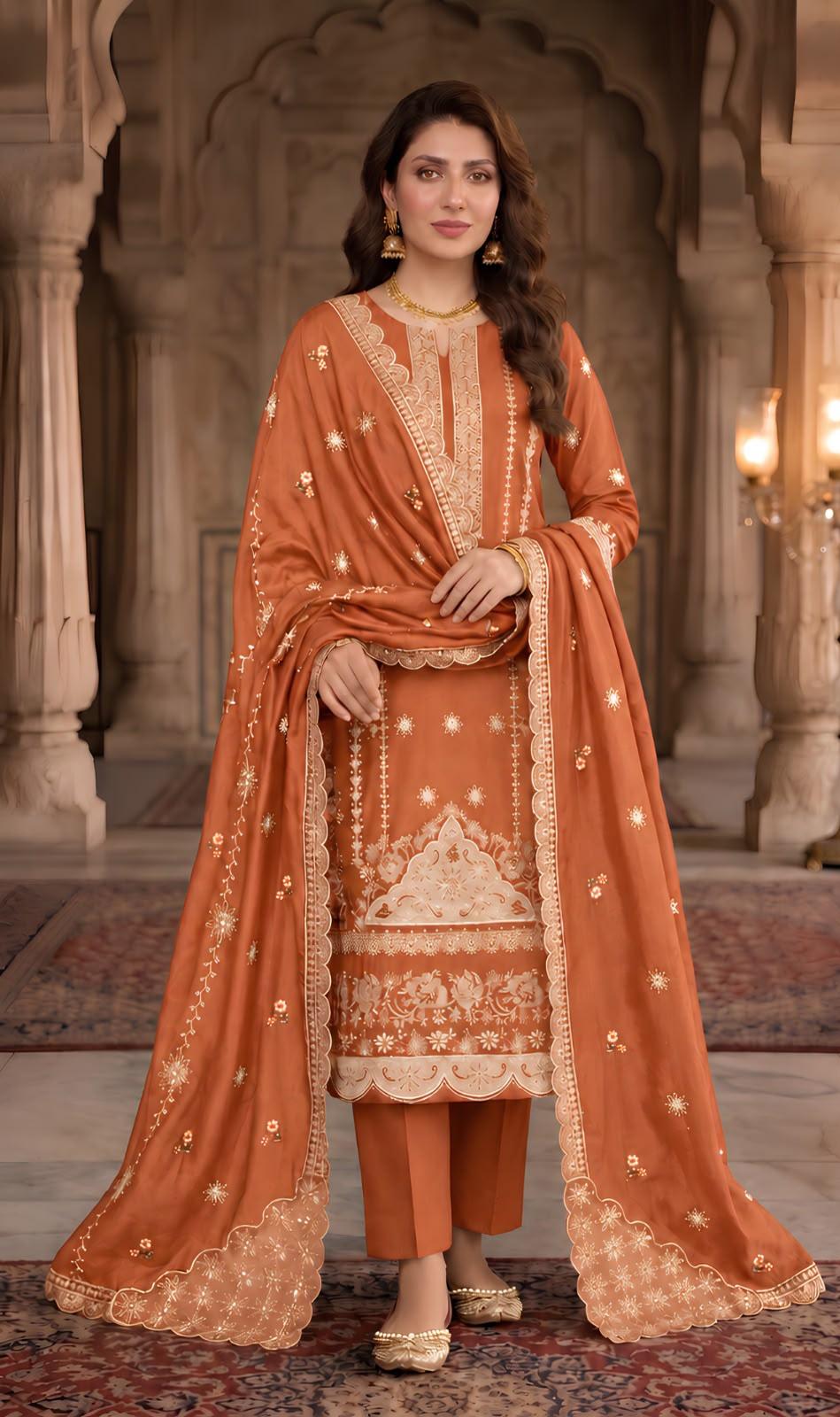 Gul Ahmed 270 Dhanak Unstitched 3-Piece Suit