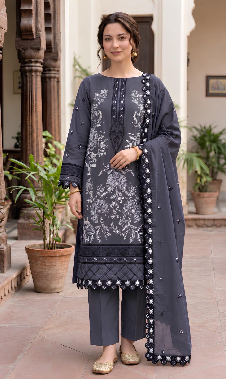 Ethnic 272 Dhanak Unstitched 3-Piece Suit