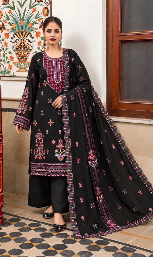 Hussain Rehar 273 Dhanak Unstitched 3-Piece Suit