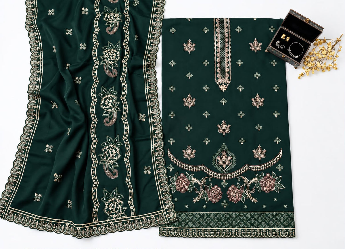 Hussain Rehar 274 Dhanak Unstitched 3-Piece Suit