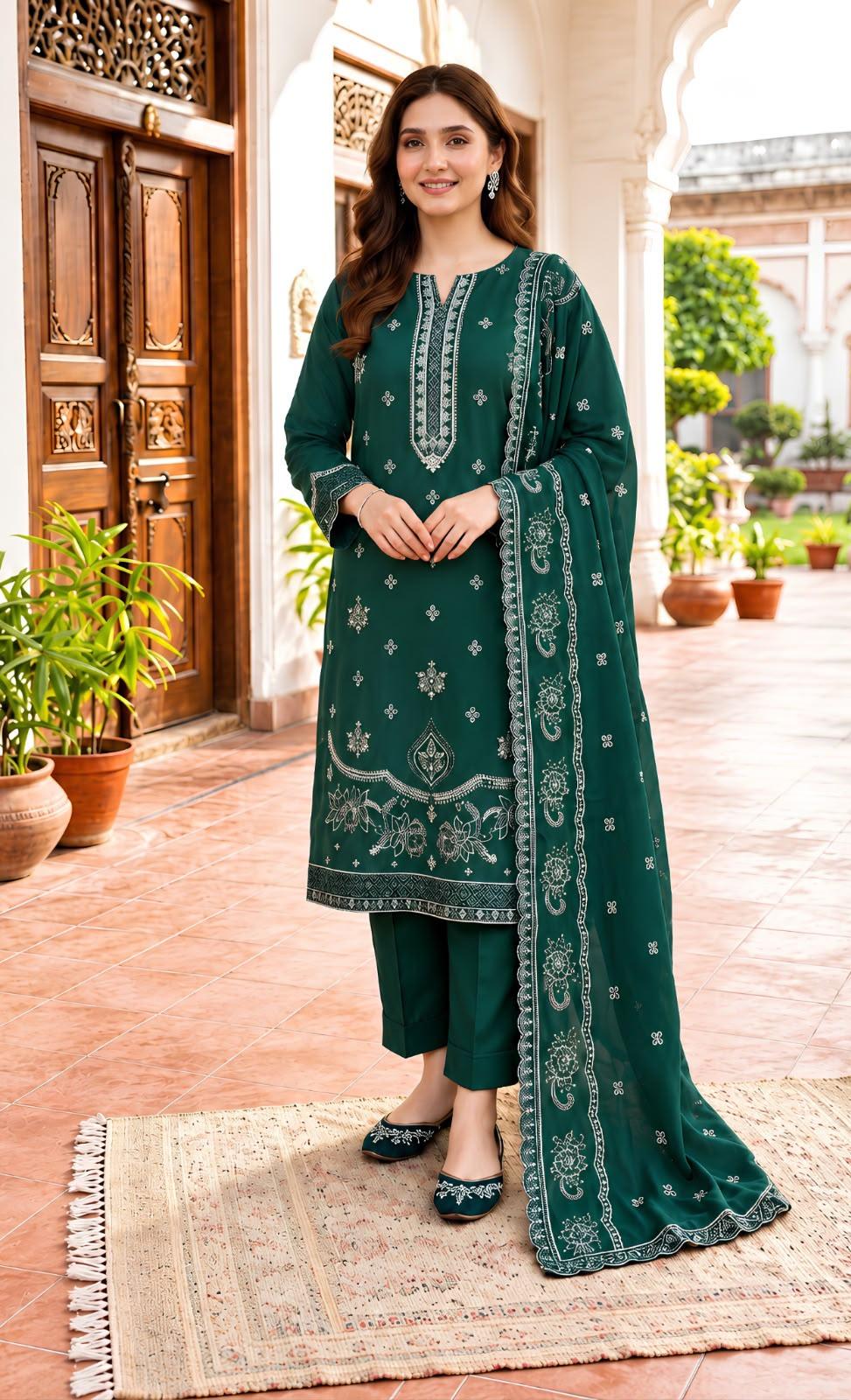 Hussain Rehar 274 Dhanak Unstitched 3-Piece Suit
