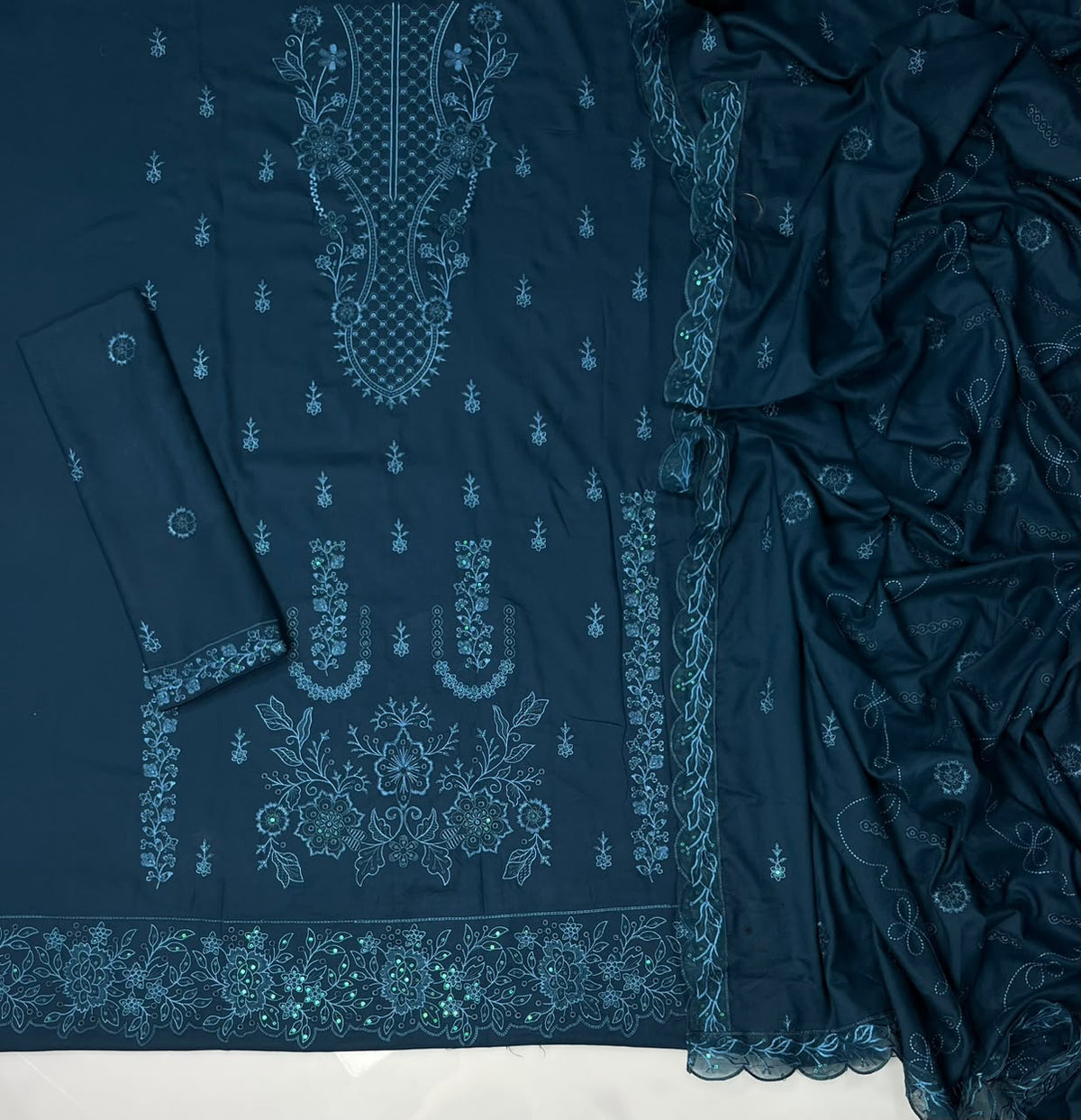 Jazmin 285 Dhanak Unstitched 3-Piece Suit