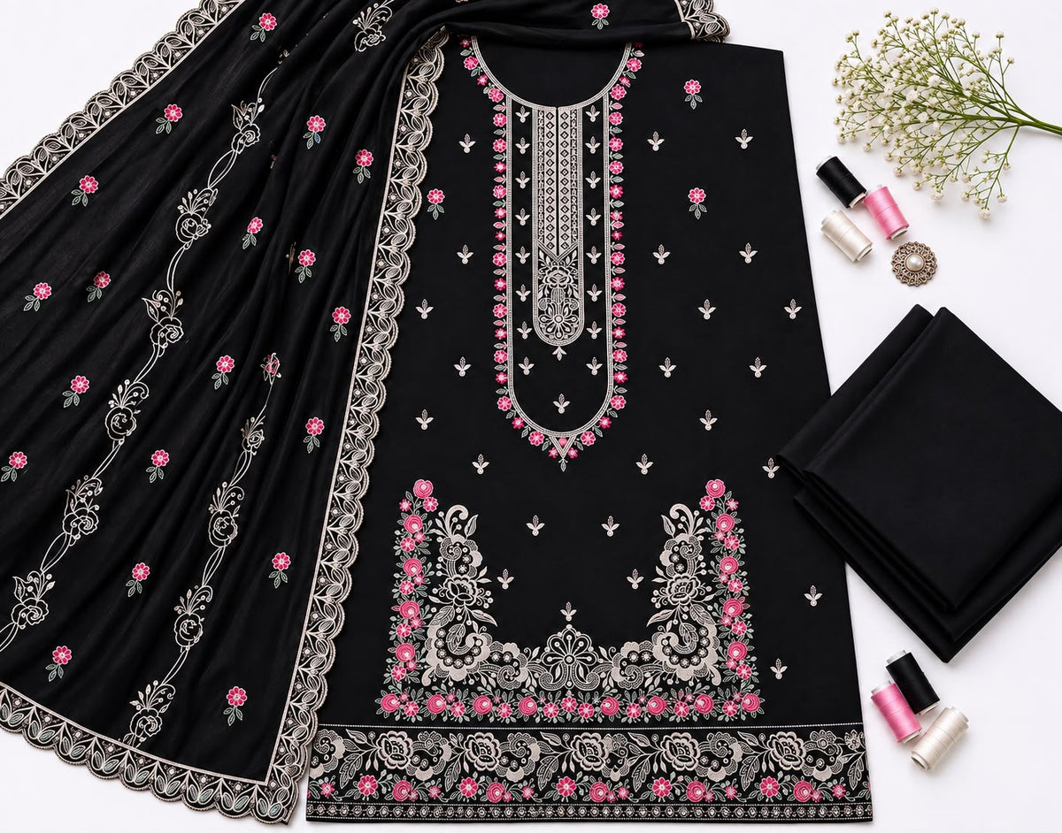Hussain Rehar 297 Dhanak Unstitched 3-Piece Suit