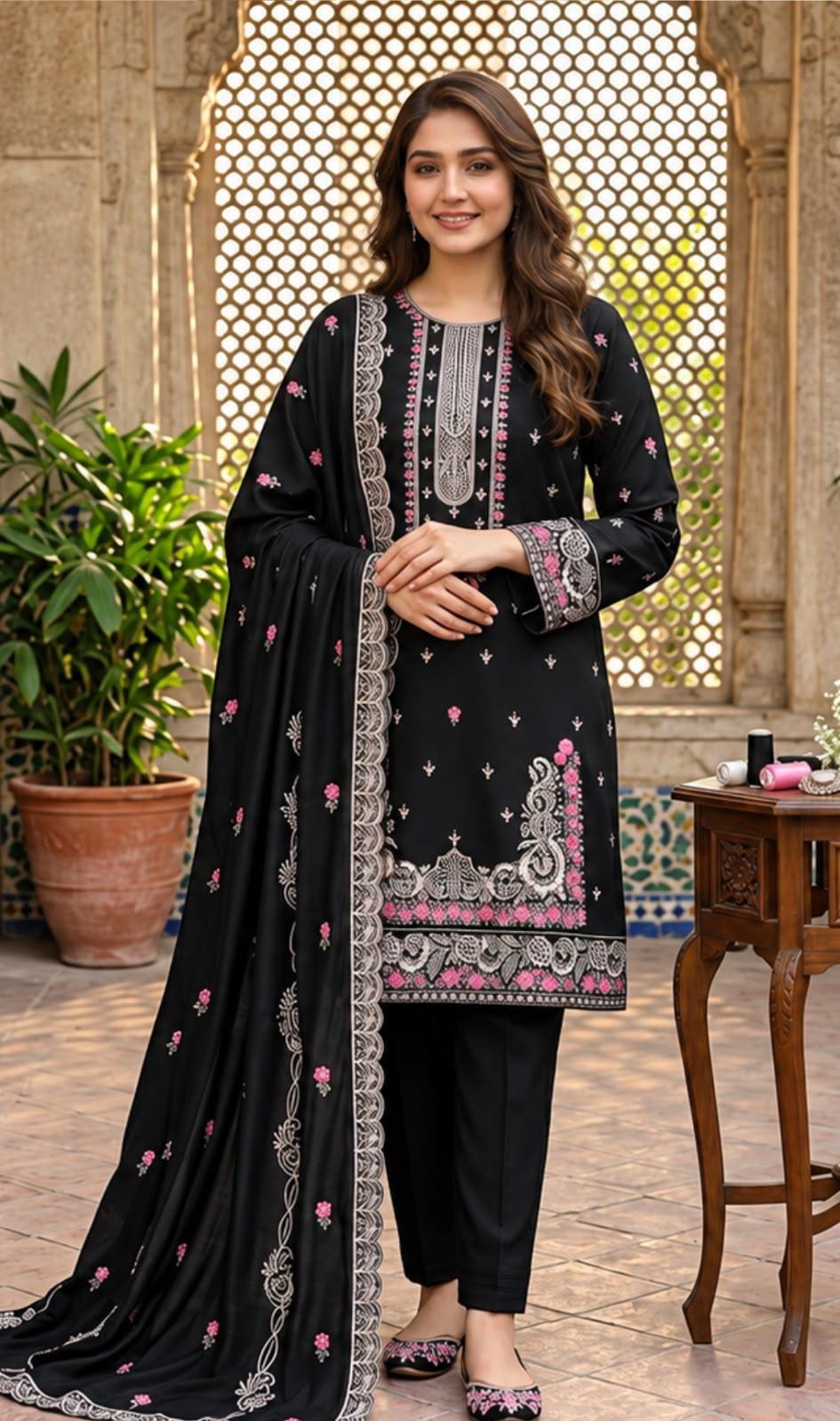 Hussain Rehar 297 Dhanak Unstitched 3-Piece Suit