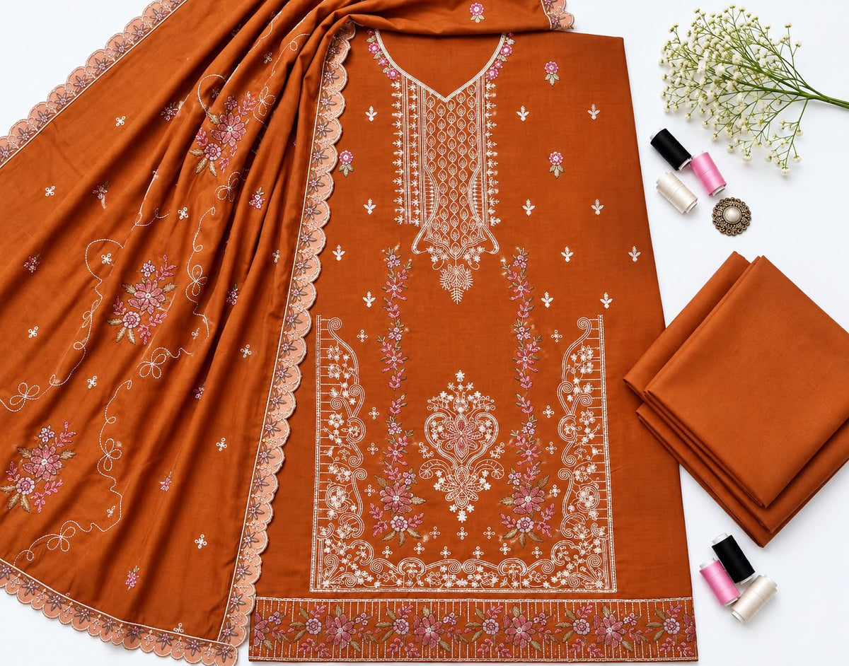 Gul Ahmed 298 Dhanak Unstitched 3-Piece Suit
