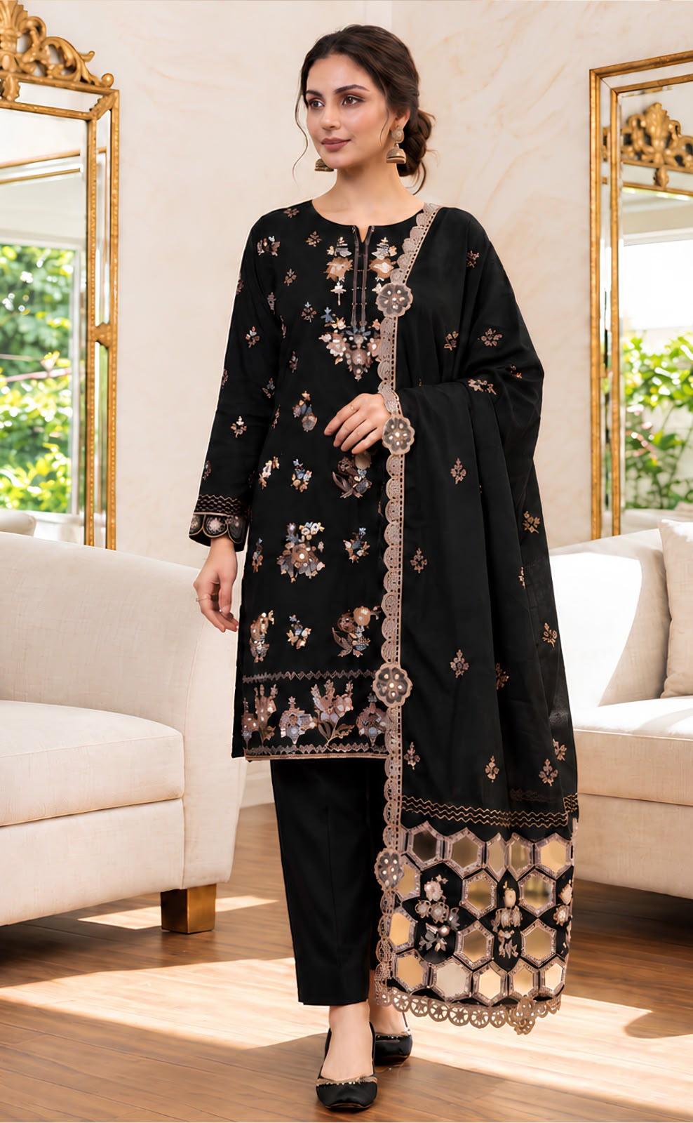 Charizma 607 Dhanak Unstitched 3-Piece Suit