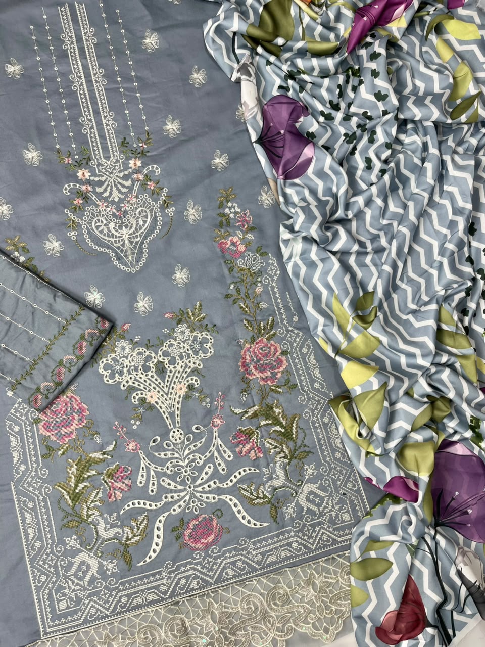 Sobia Nazir 712 Dhanak Unstitched 3-Piece Suit