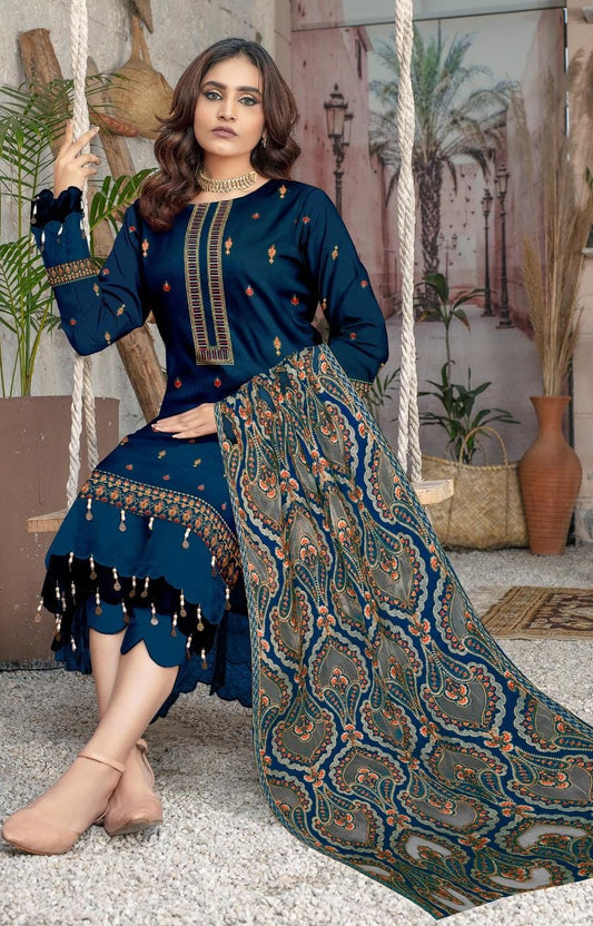 Bareeze Winter Dhanak 3-Piece — 2136