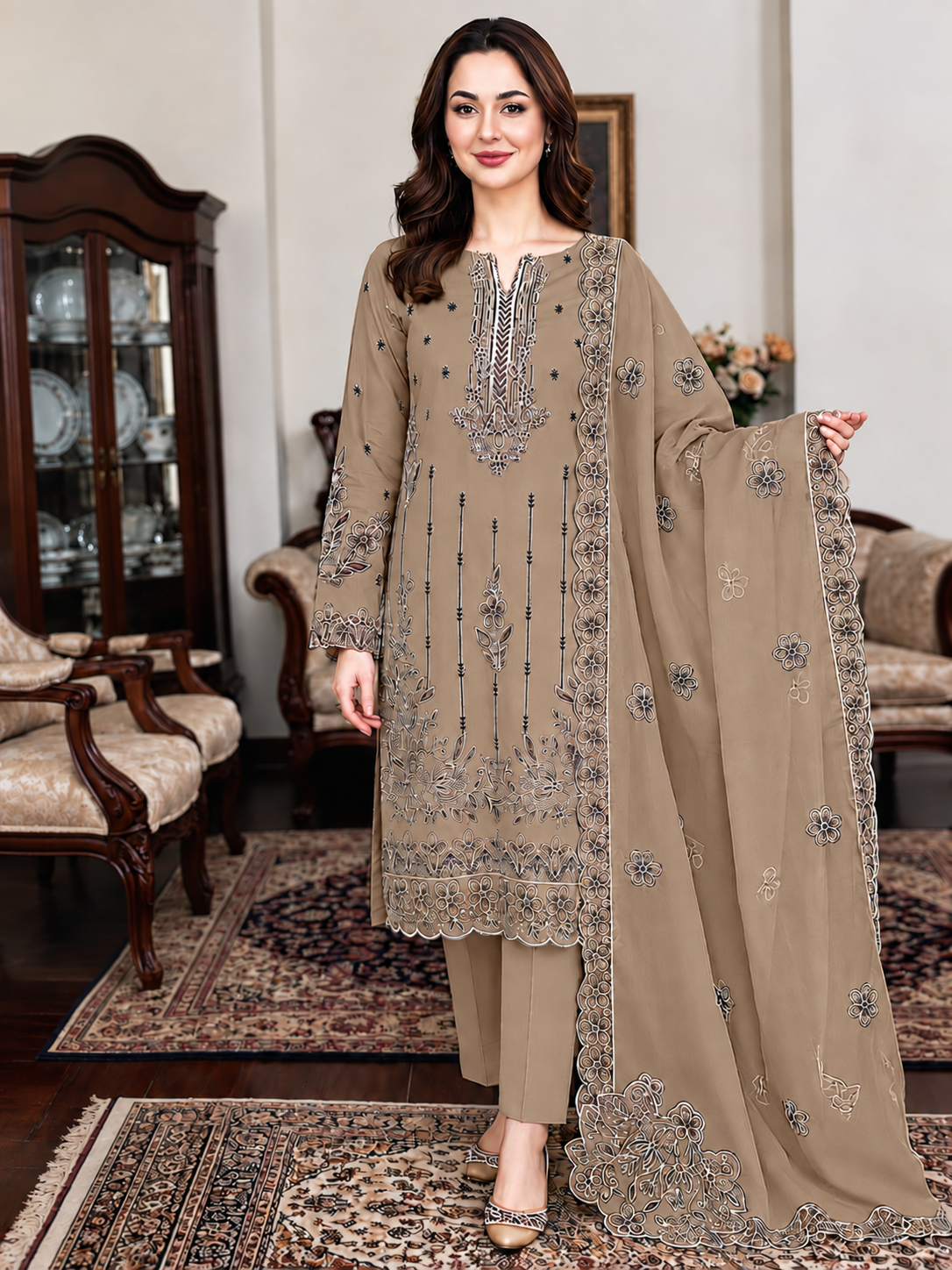 Nakoosh Summer Dhanak 3-Piece — 2295