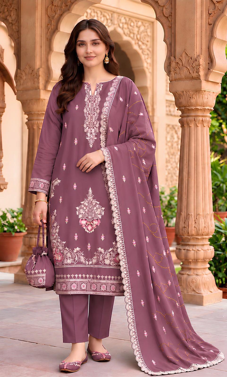 Kayseria 311 P Unstitched Suit