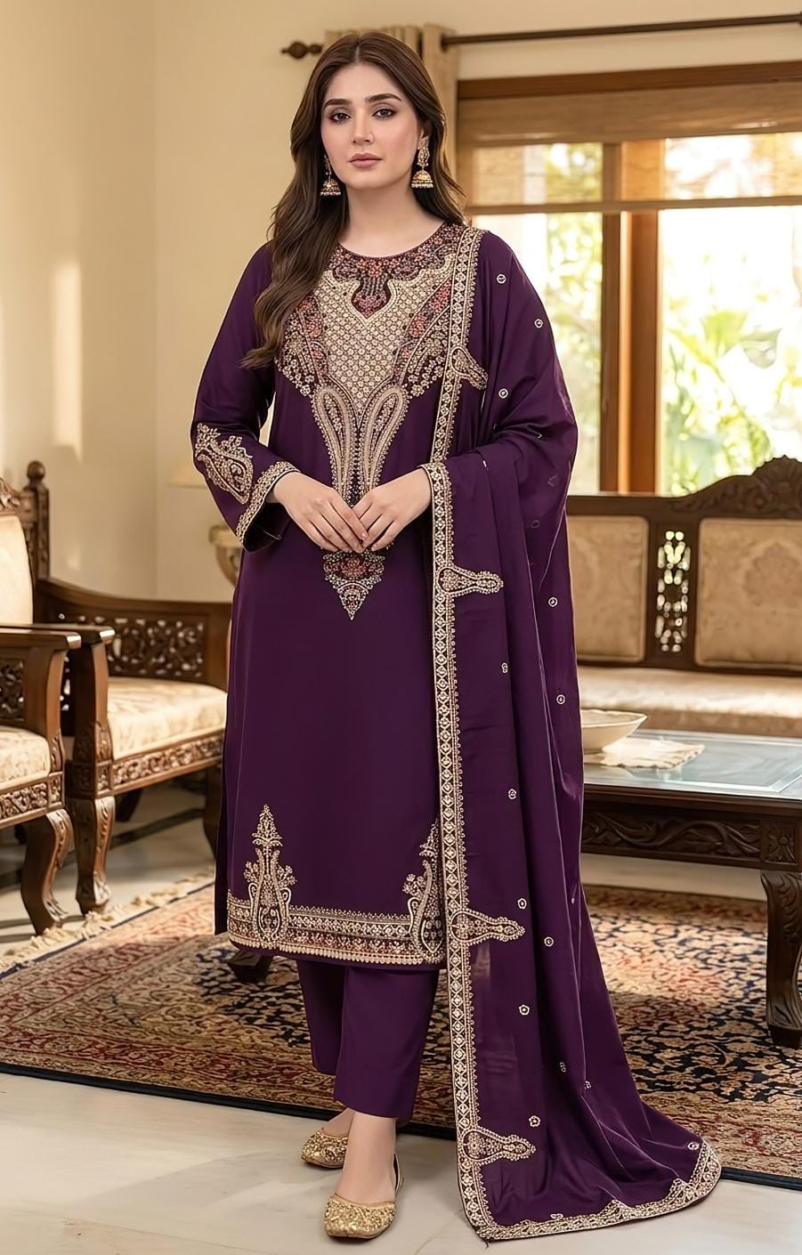 Maria B Winter Dhanak 3-Piece — 2169
