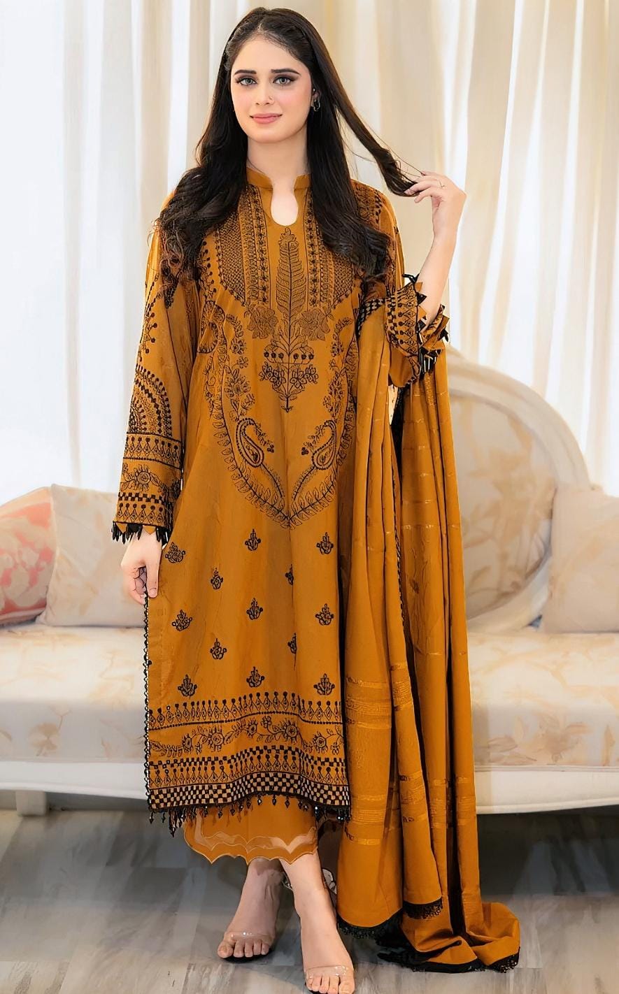 Nakoosh Winter Dhanak 3-Piece — 2133