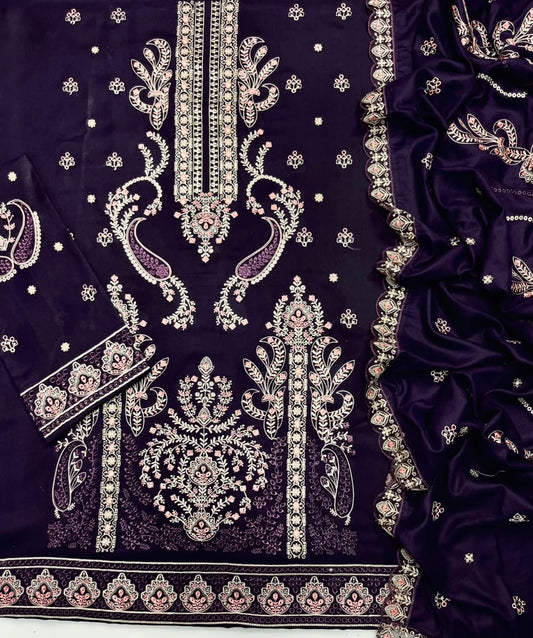 Gul Ahmed Winter Dhanak 3-Piece — K-202