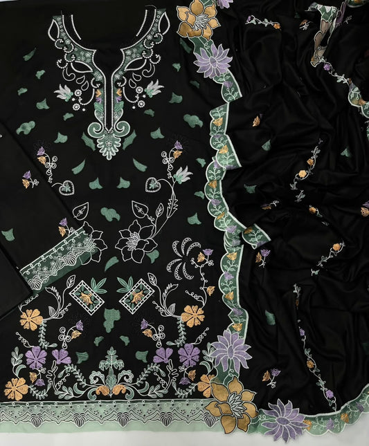 Qalam Kar Winter Dhanak 3-Piece — K-201
