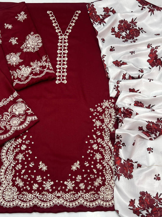 Zara Shah Jahaan Winter Dhanak 3-Piece — K-708