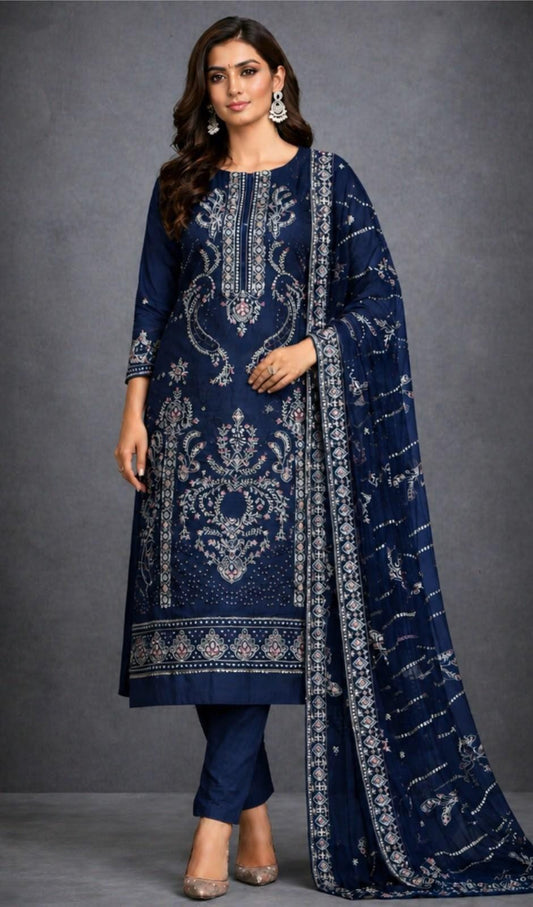 Gul Ahmed Winter Dhanak 3-Piece — K-202 B