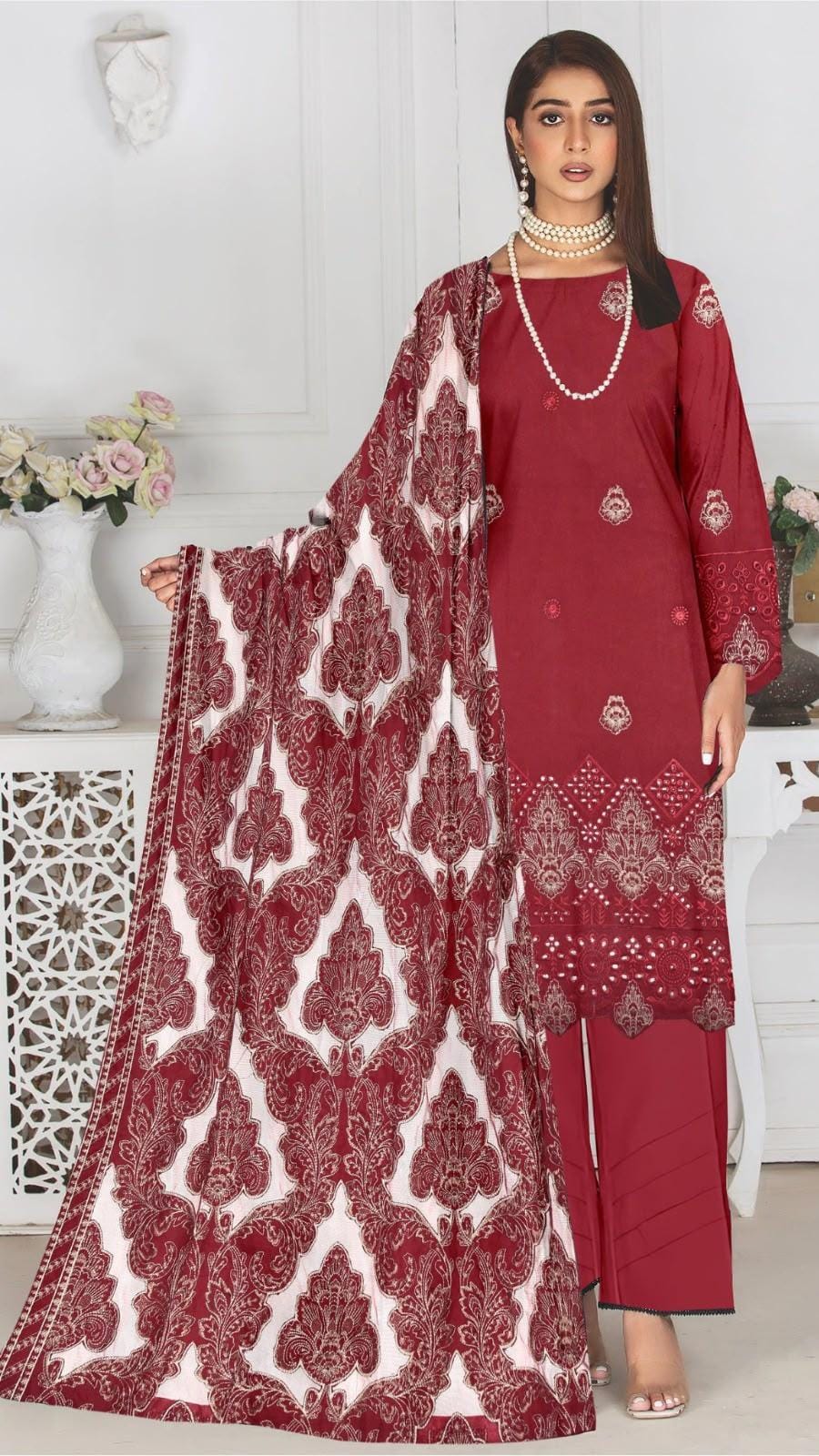 Hussain Rehar Winter Dhanak 3-Piece — K 508