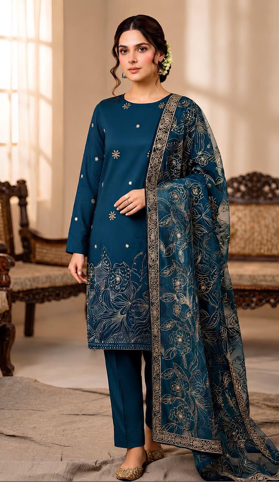 Bareeze Winter Dhanak 3-Piece — K 501