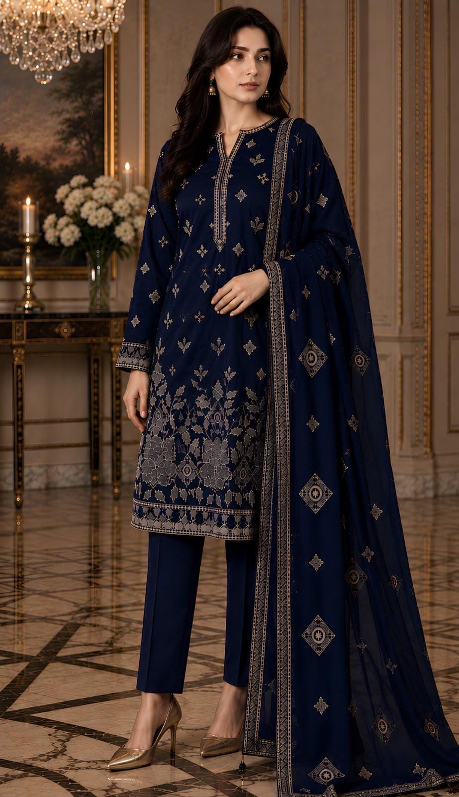 Iznik Winter Dhanak 3-Piece — K 206