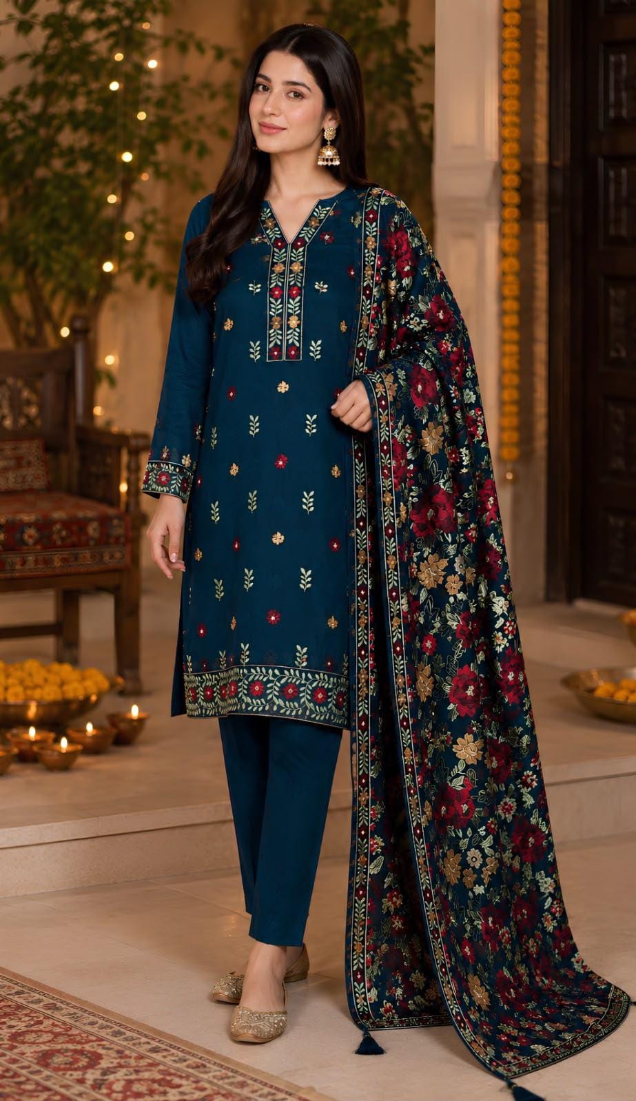 Bareeze Winter Dhanak 3-Piece — K 505