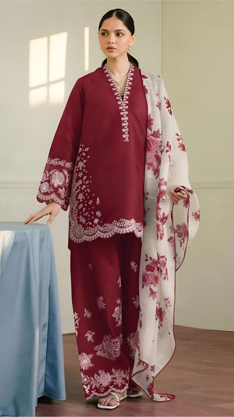 Zara Shah Jahaan Winter Dhanak 3-Piece — K 708