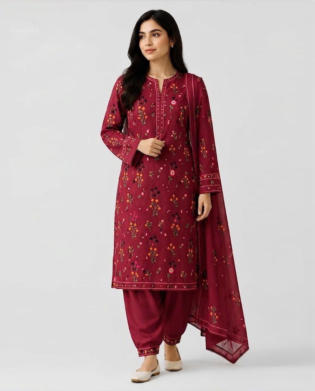 Aneelas Winter Dhanak 3-Piece — 6001 R